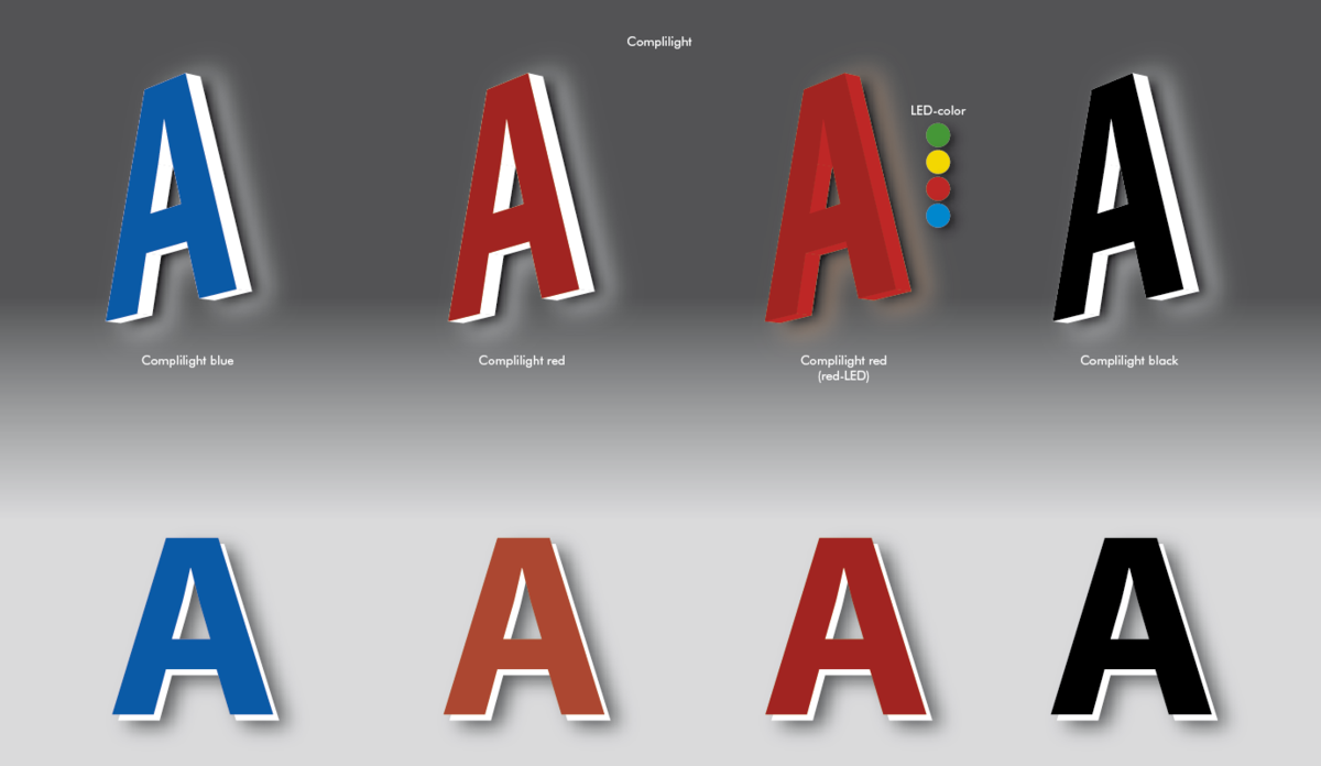 LED Leuchtbuchstaben Zargenleuchter Variationen
